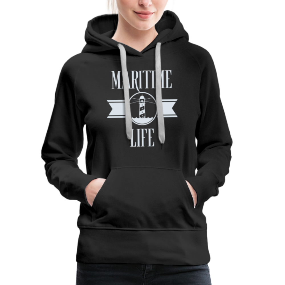 Frauen Premium Hoodie - Maritime Life - Schwarz