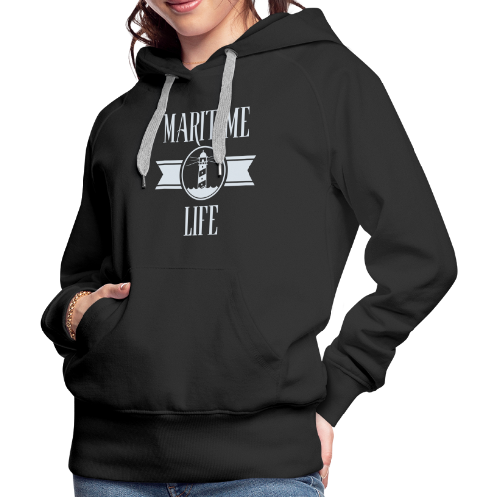 Frauen Premium Hoodie - Maritime Life - Schwarz