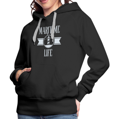 Frauen Premium Hoodie - Maritime Life - Schwarz