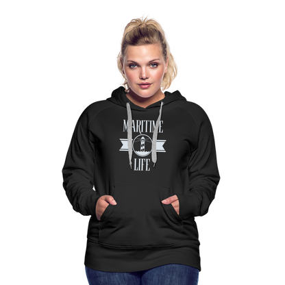 Frauen Premium Hoodie - Maritime Life - Schwarz