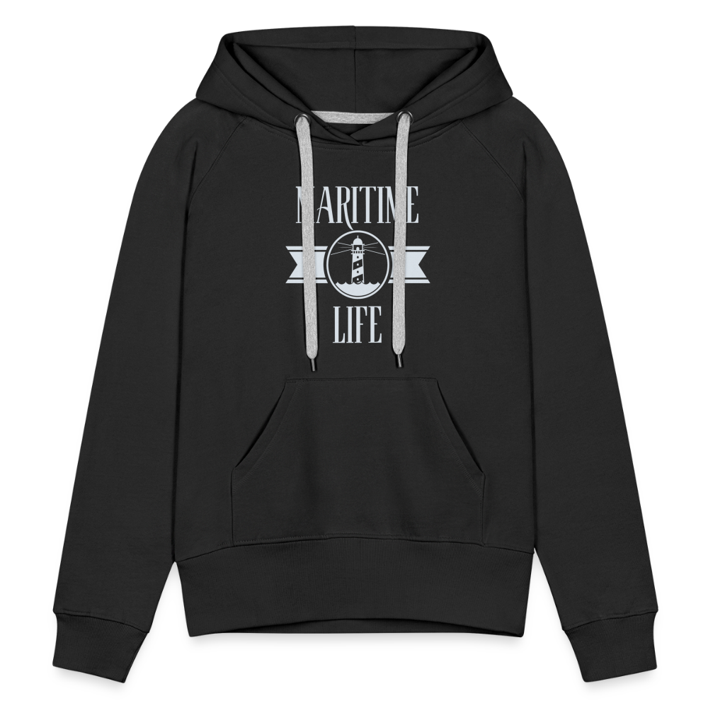 Frauen Premium Hoodie - Maritime Life - Schwarz