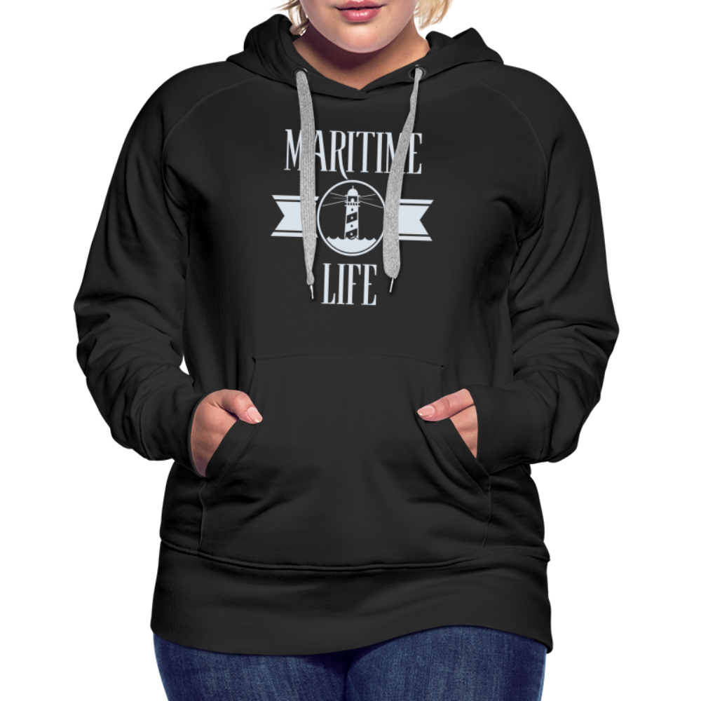 Frauen Premium Hoodie - Maritime Life - Schwarz