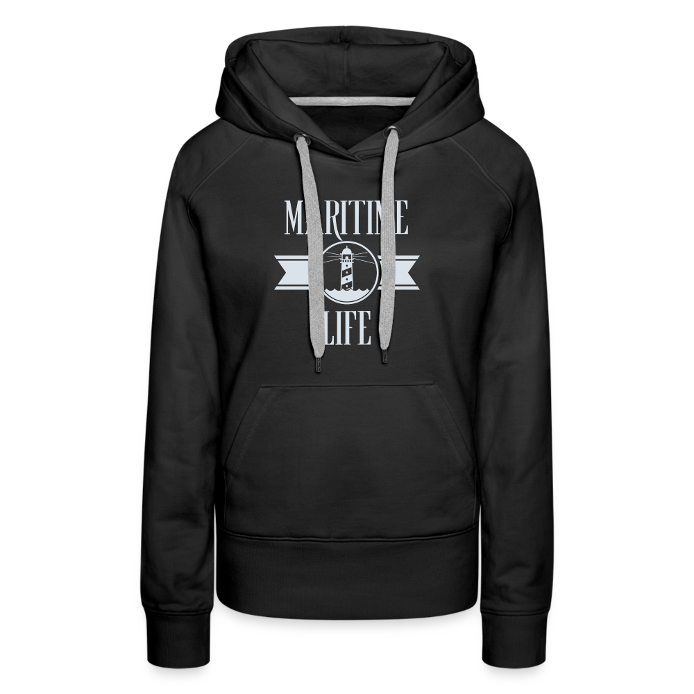 Frauen Premium Hoodie - Maritime Life - Schwarz