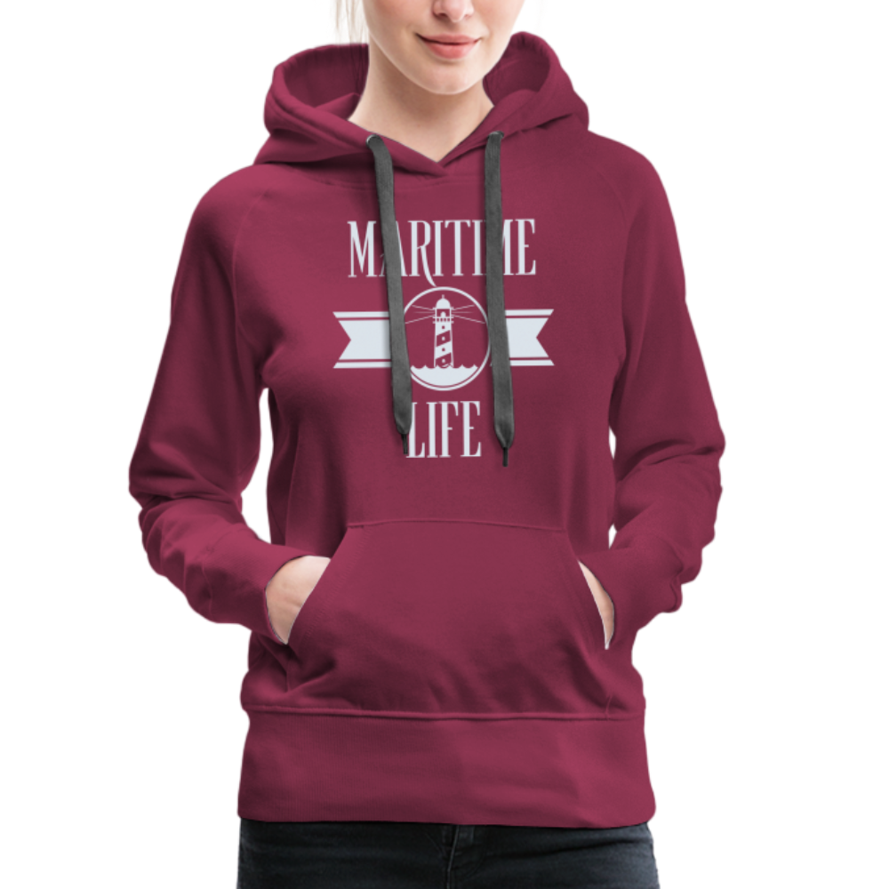 Frauen Premium Hoodie - Maritime Life - Bordeaux