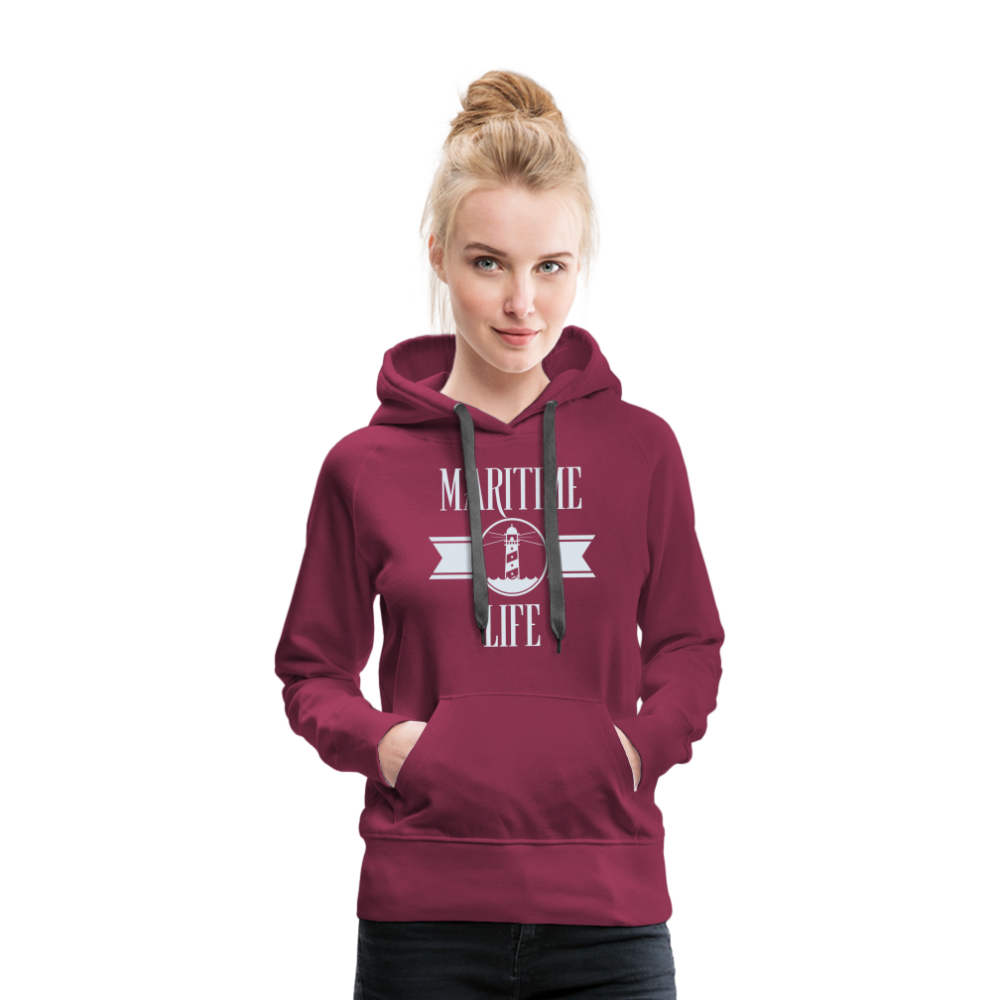 Frauen Premium Hoodie - Maritime Life - Bordeaux