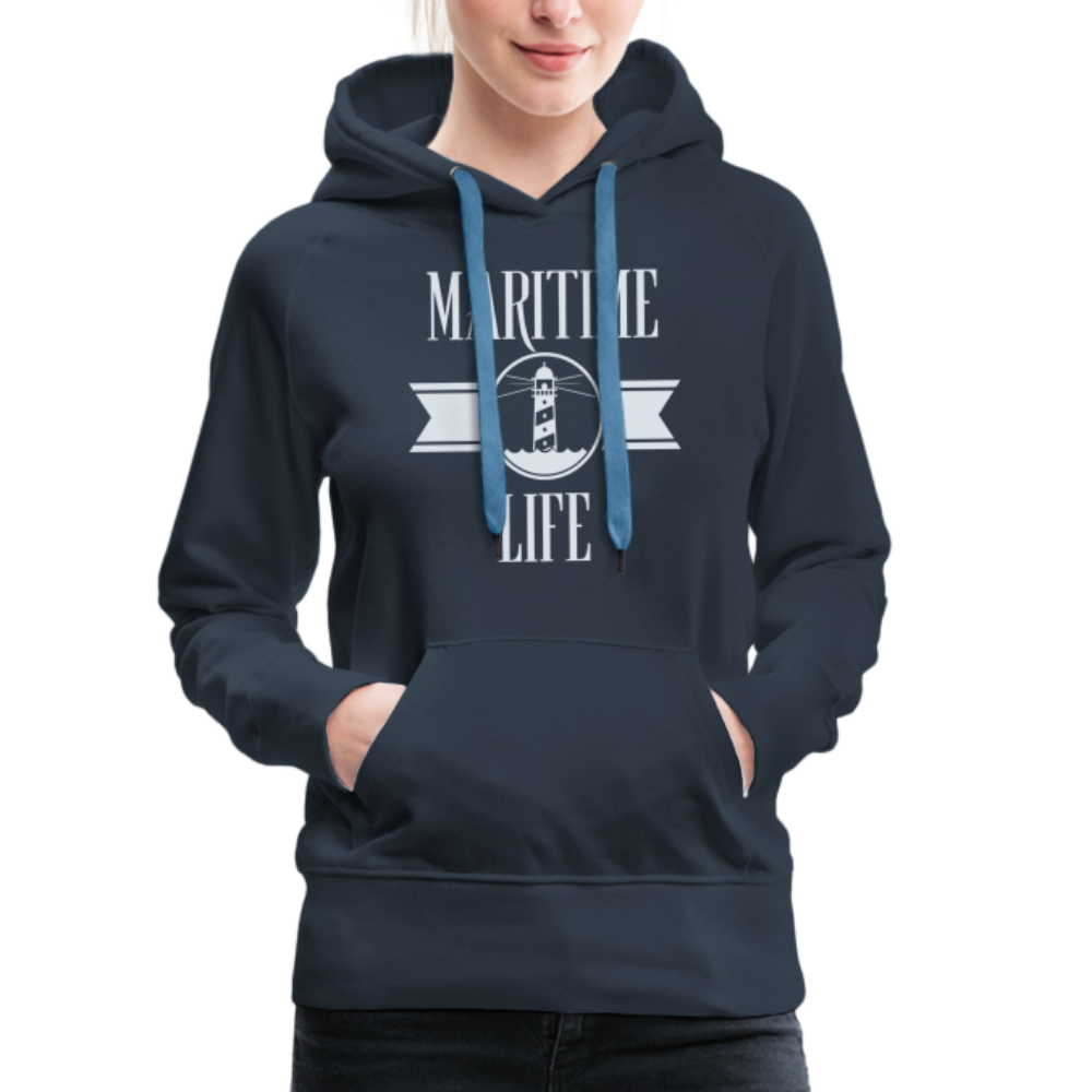 Frauen Premium Hoodie - Maritime Life - Navy