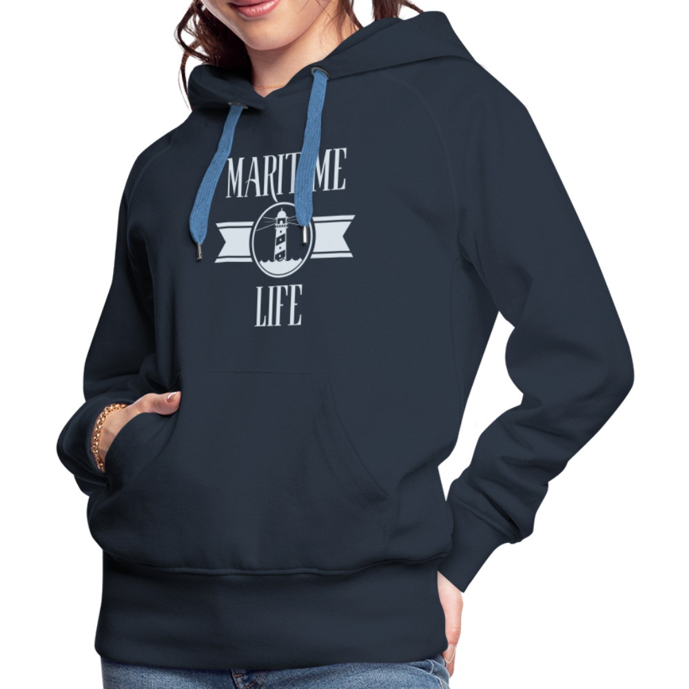 Frauen Premium Hoodie - Maritime Life - Navy