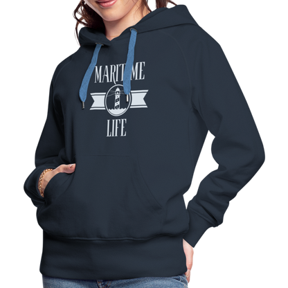 Frauen Premium Hoodie - Maritime Life - Navy