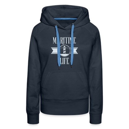 Frauen Premium Hoodie - Maritime Life - Navy