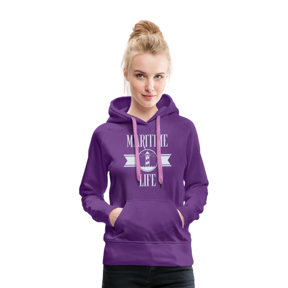 Frauen Premium Hoodie - Maritime Life - Purple