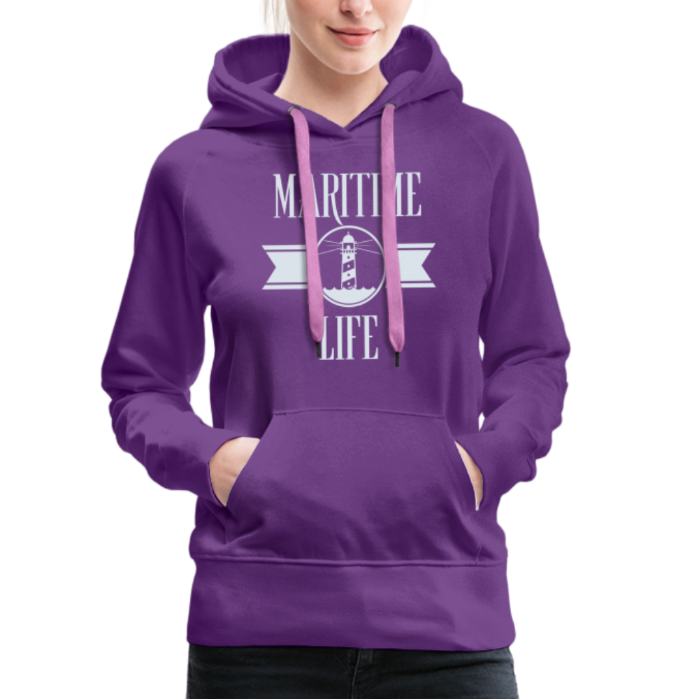 Frauen Premium Hoodie - Maritime Life - Purple