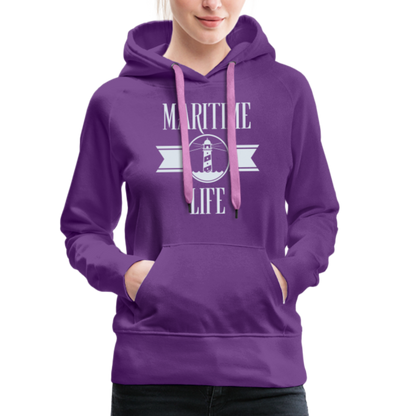 Frauen Premium Hoodie - Maritime Life - Purple