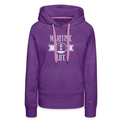 Frauen Premium Hoodie - Maritime Life - Purple