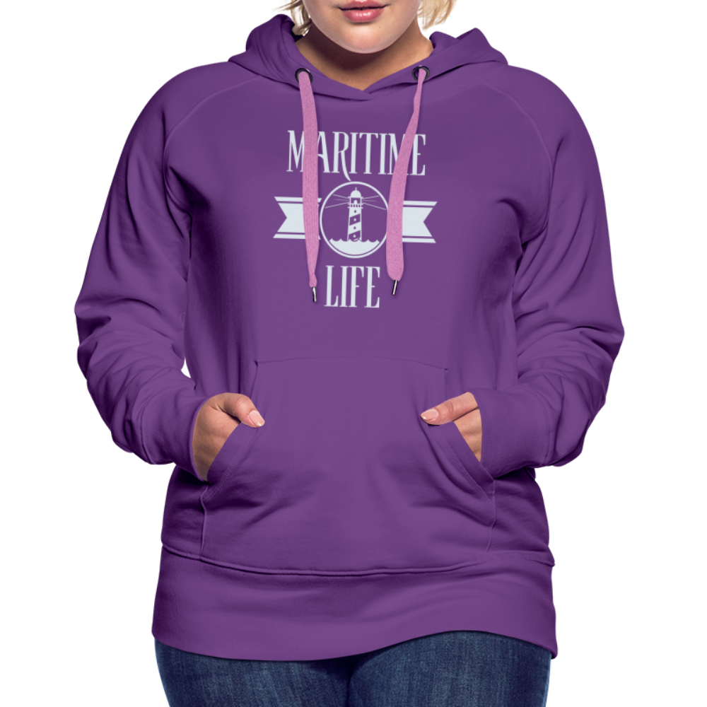 Frauen Premium Hoodie - Maritime Life - Purple