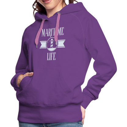 Frauen Premium Hoodie - Maritime Life - Purple