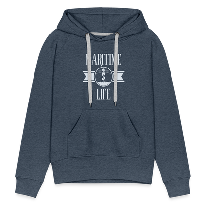 Frauen Premium Hoodie - Maritime Life - Jeansblau