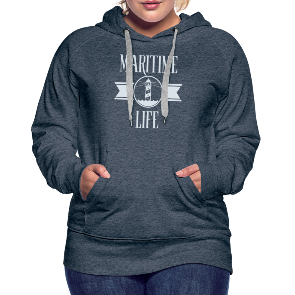 Frauen Premium Hoodie - Maritime Life - Jeansblau