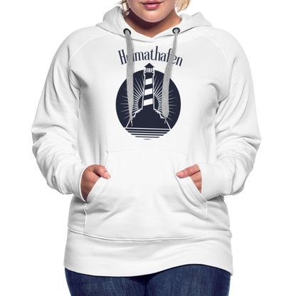 Frauen Premium Hoodie - Heimathafen Leuchtturm - weiß