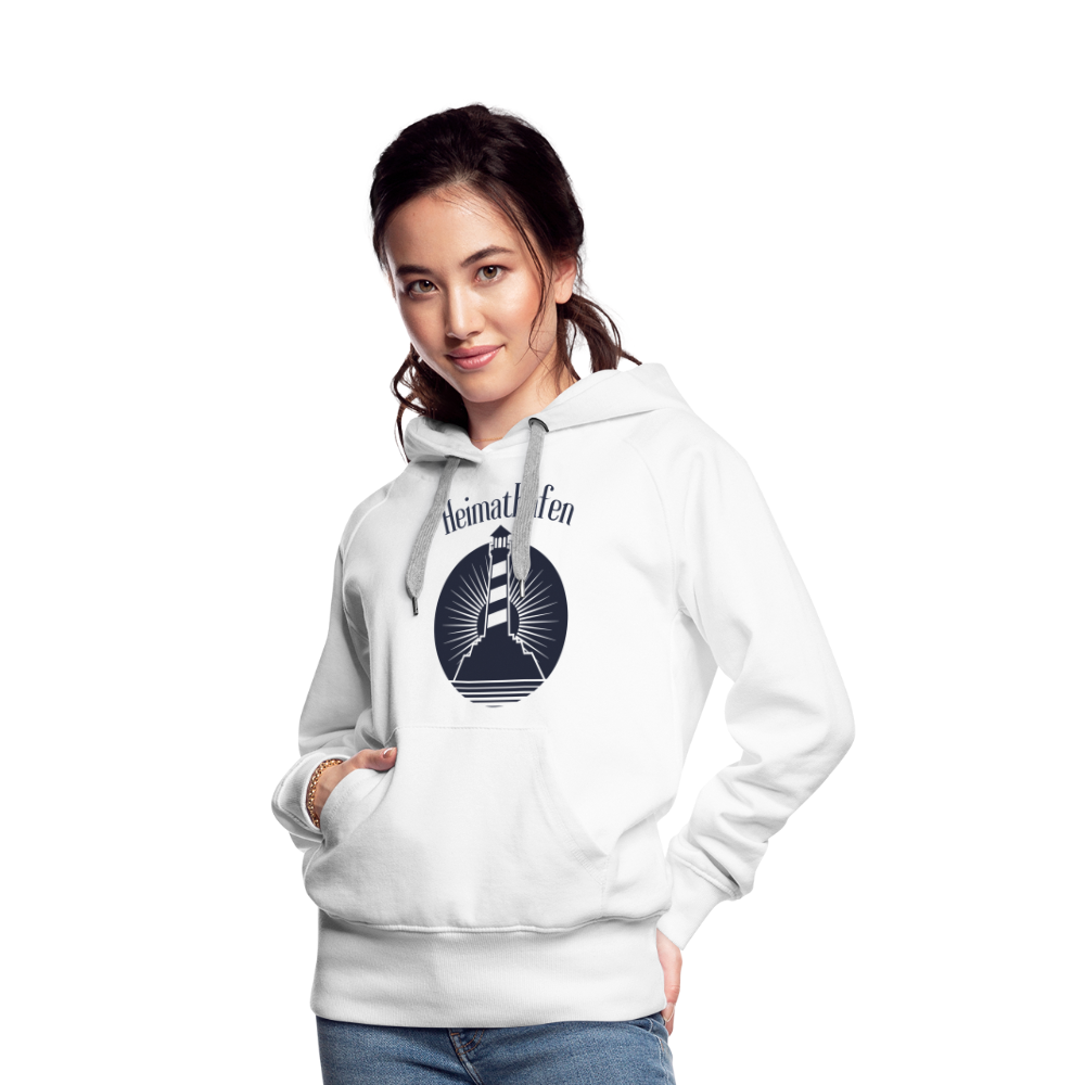 Frauen Premium Hoodie - Heimathafen Leuchtturm - weiß