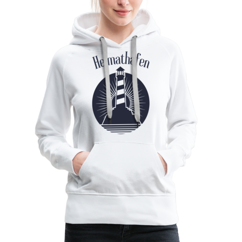 Frauen Premium Hoodie - Heimathafen Leuchtturm - weiß