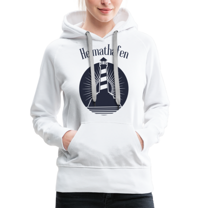 Frauen Premium Hoodie - Heimathafen Leuchtturm - weiß