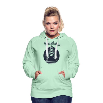 Frauen Premium Hoodie - Heimathafen Leuchtturm - helles Mintgrün