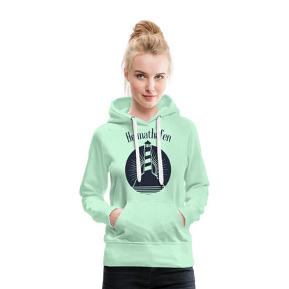 Frauen Premium Hoodie - Heimathafen Leuchtturm - helles Mintgrün