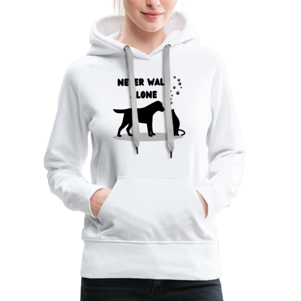 Frauen Premium Hoodie - Never walk alone - weiß