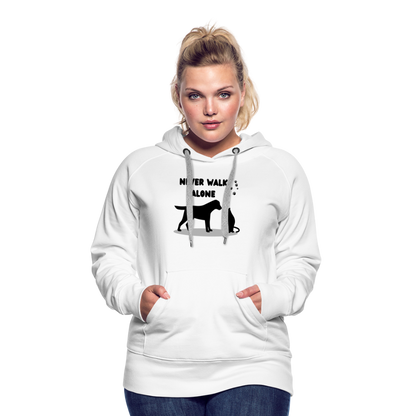 Frauen Premium Hoodie - Never walk alone - weiß