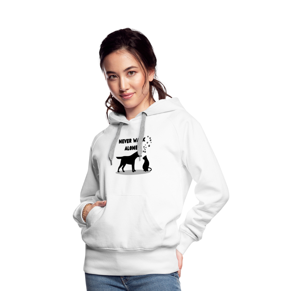 Frauen Premium Hoodie - Never walk alone - weiß