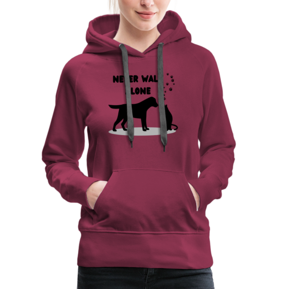 Frauen Premium Hoodie - Never walk alone - Bordeaux