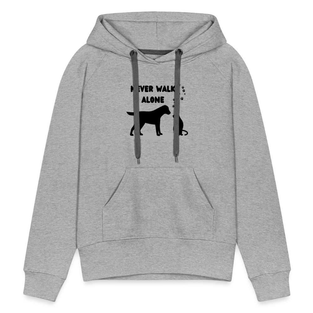 Frauen Premium Hoodie - Never walk alone - Grau meliert