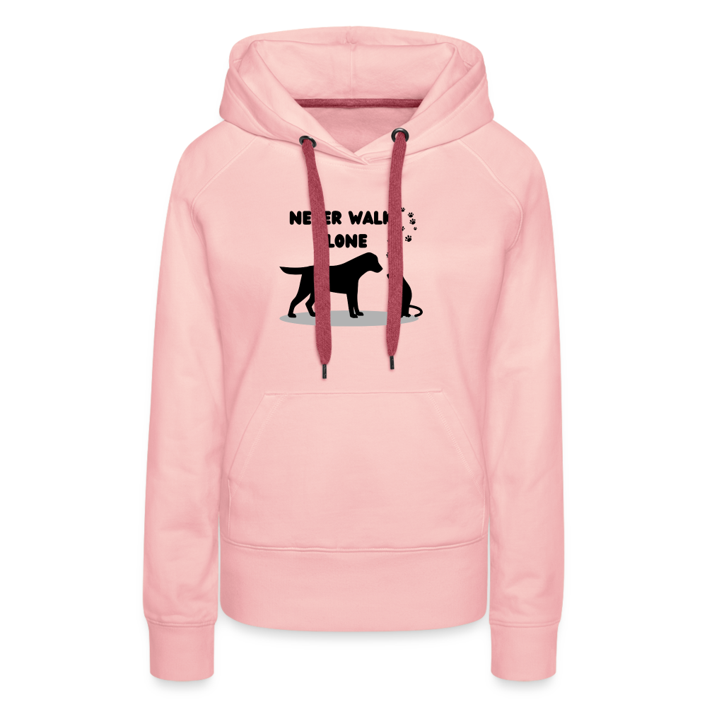 Frauen Premium Hoodie - Never walk alone - Kristallrosa