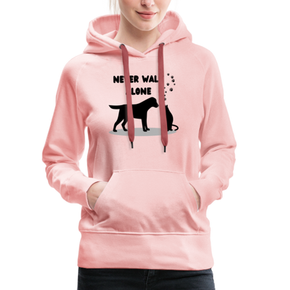 Frauen Premium Hoodie - Never walk alone - Kristallrosa