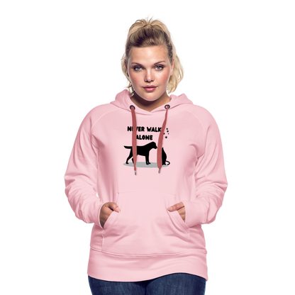 Frauen Premium Hoodie - Never walk alone - Kristallrosa