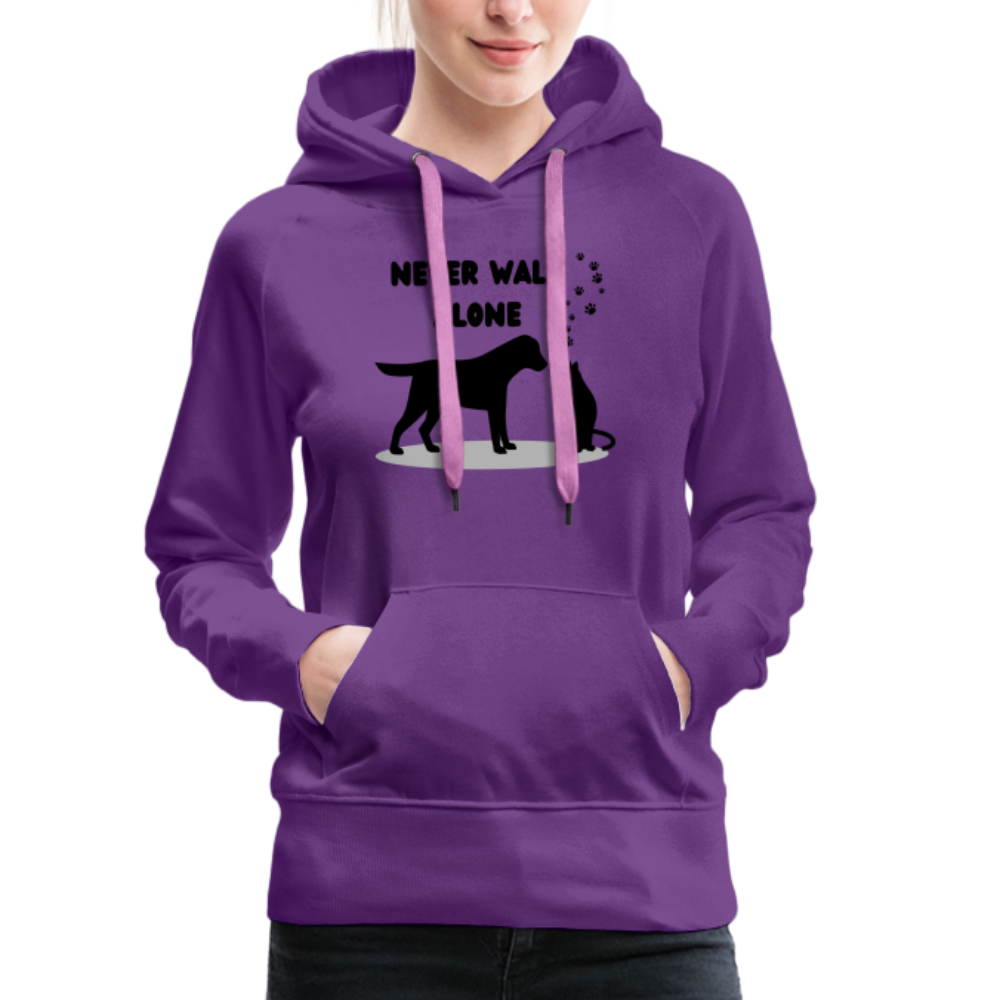 Frauen Premium Hoodie - Never walk alone - Purple