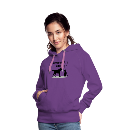 Frauen Premium Hoodie - Never walk alone - Purple