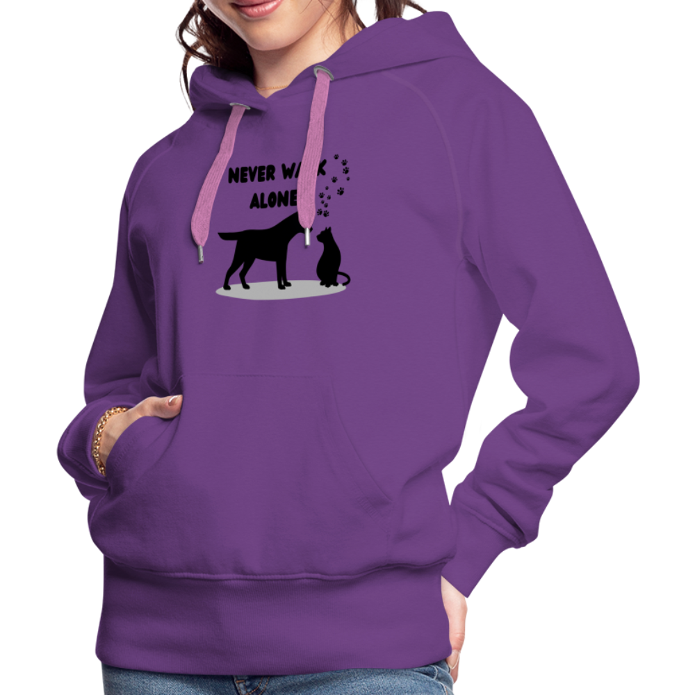 Frauen Premium Hoodie - Never walk alone - Purple