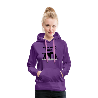 Frauen Premium Hoodie - Never walk alone - Purple