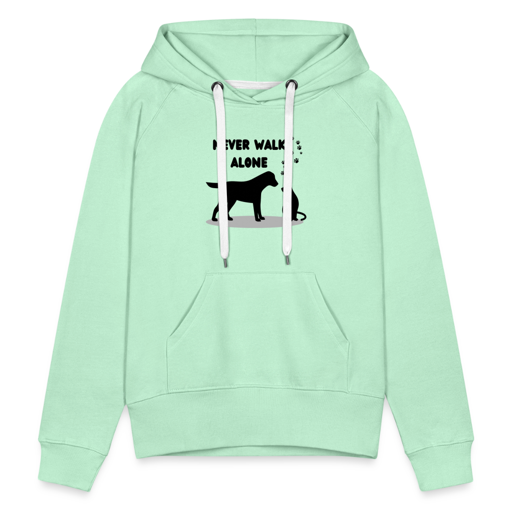 Frauen Premium Hoodie - Never walk alone - helles Mintgrün