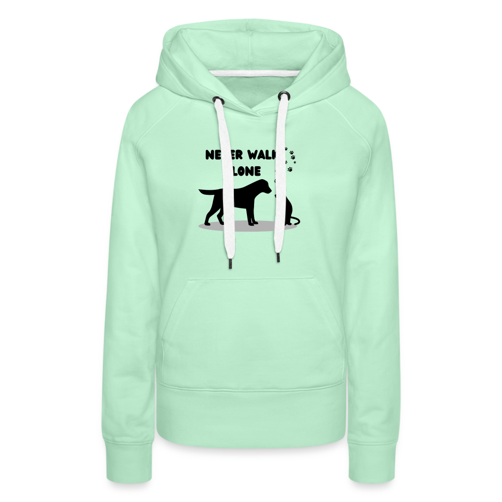 Frauen Premium Hoodie - Never walk alone - helles Mintgrün