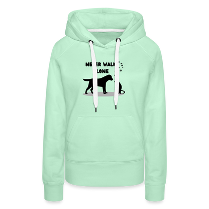 Frauen Premium Hoodie - Never walk alone - helles Mintgrün