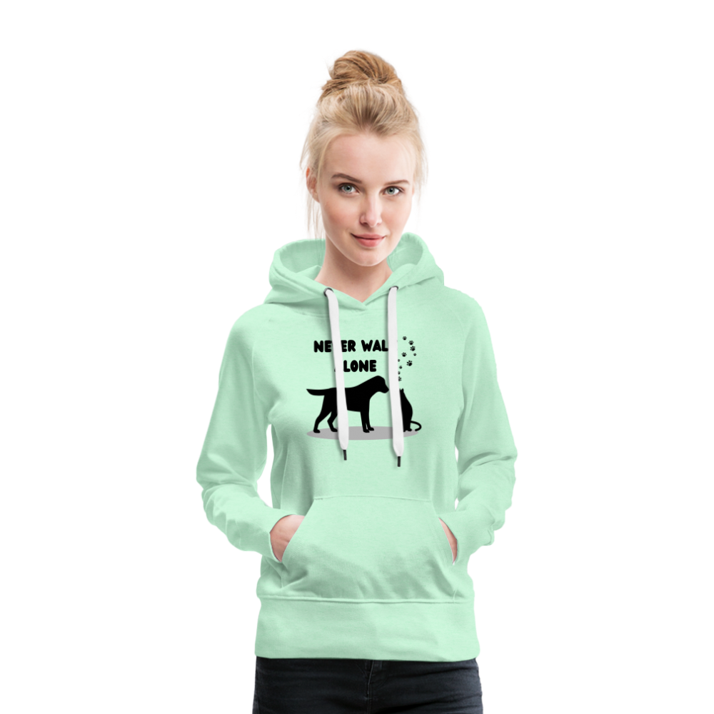 Frauen Premium Hoodie - Never walk alone - helles Mintgrün