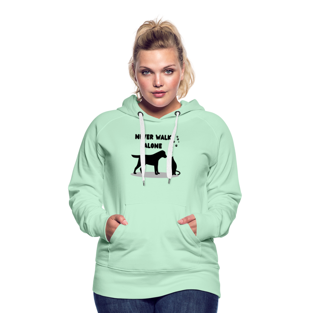 Frauen Premium Hoodie - Never walk alone - helles Mintgrün