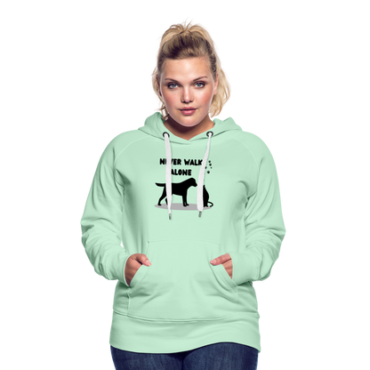 Frauen Premium Hoodie - Never walk alone - helles Mintgrün