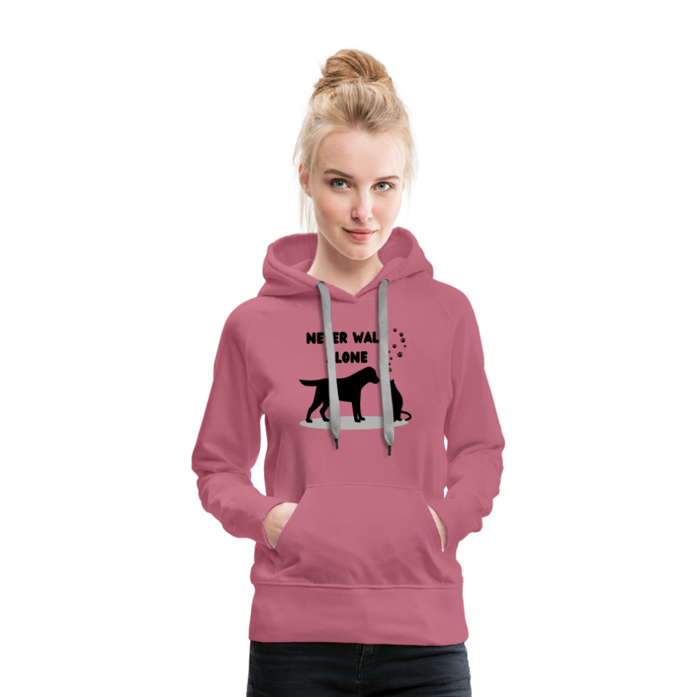 Frauen Premium Hoodie - Never walk alone - Malve