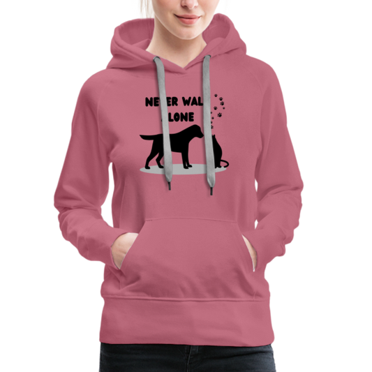 Frauen Premium Hoodie - Never walk alone - Malve