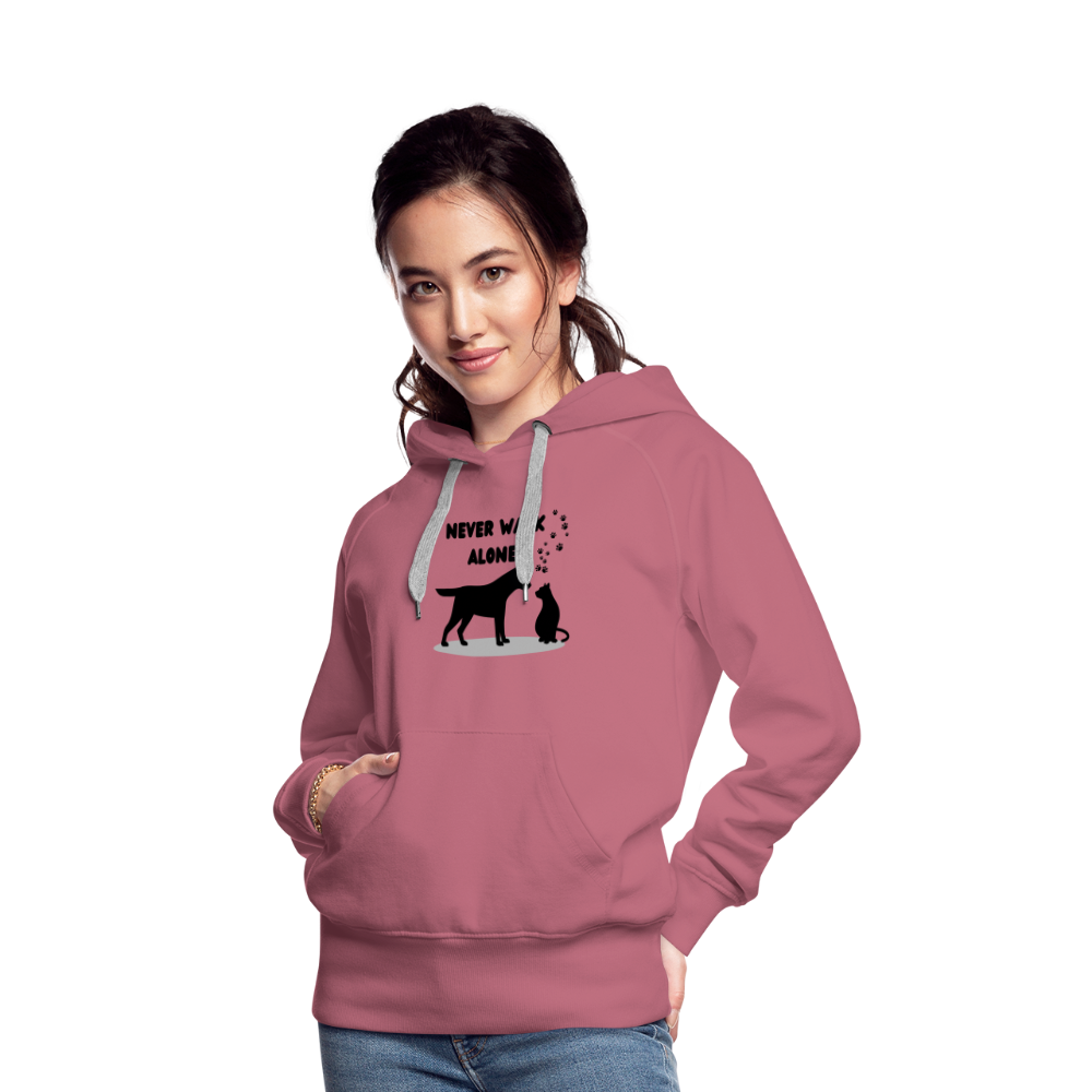 Frauen Premium Hoodie - Never walk alone - Malve