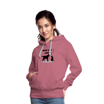 Frauen Premium Hoodie - Never walk alone - Malve