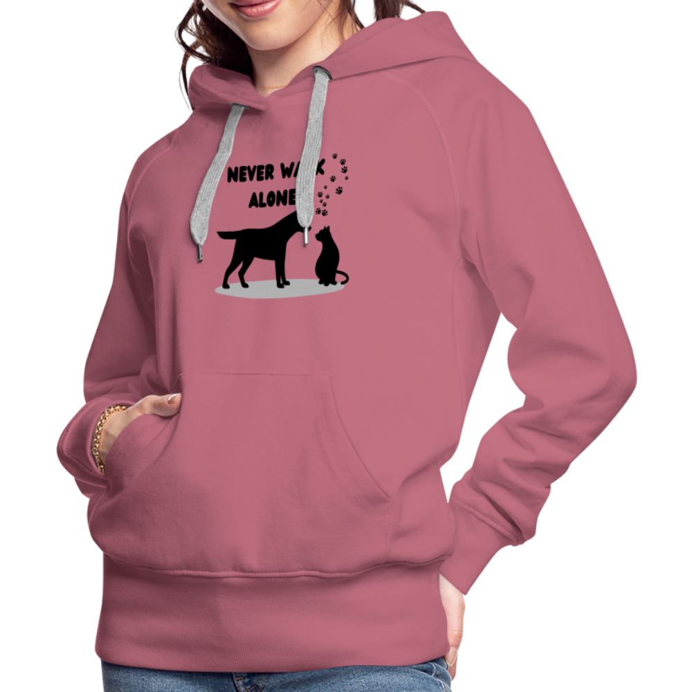 Frauen Premium Hoodie - Never walk alone - Malve